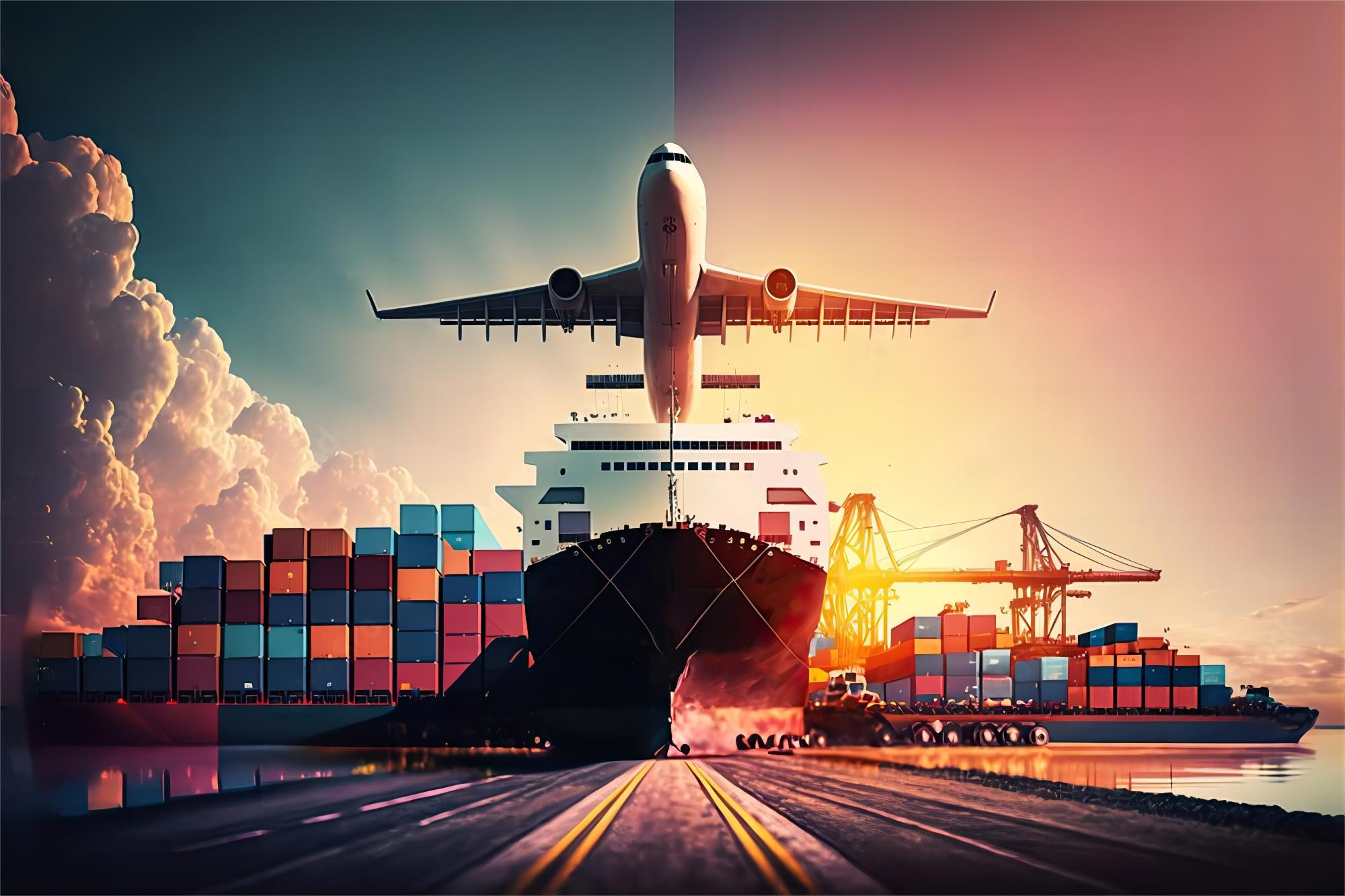 Warehouse workers preparing shipments for china export logistics