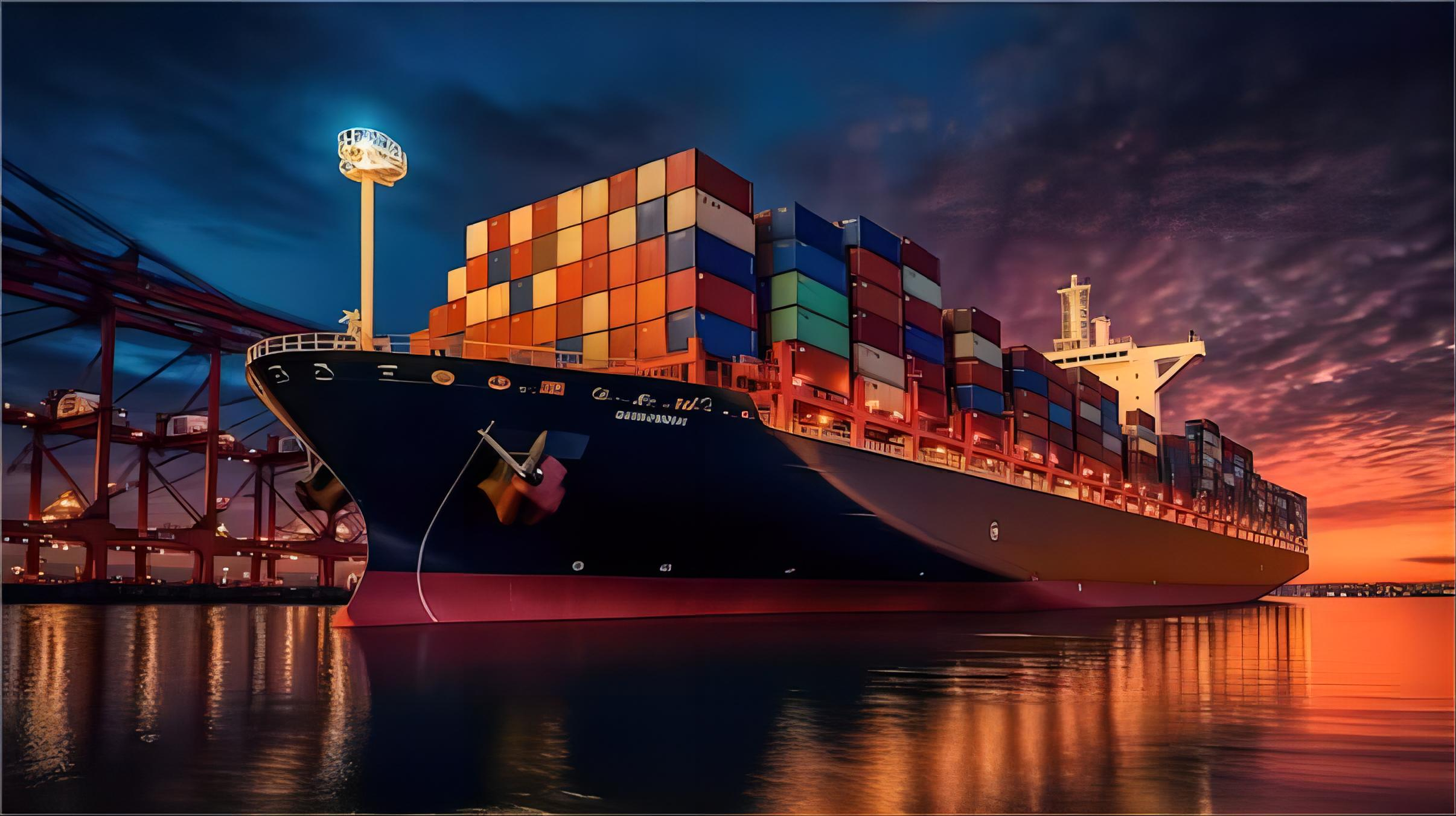 Cargo ship at Jeddah Islamic Port representing customs clearance china affordable saudi arabia