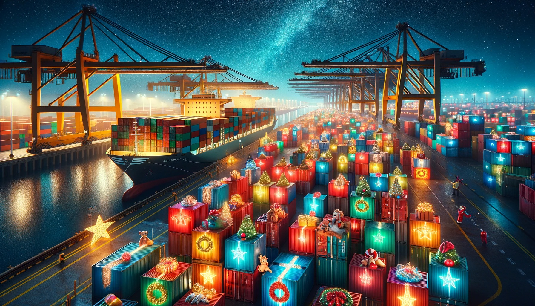 Global logistics route from China to USA via Singapore