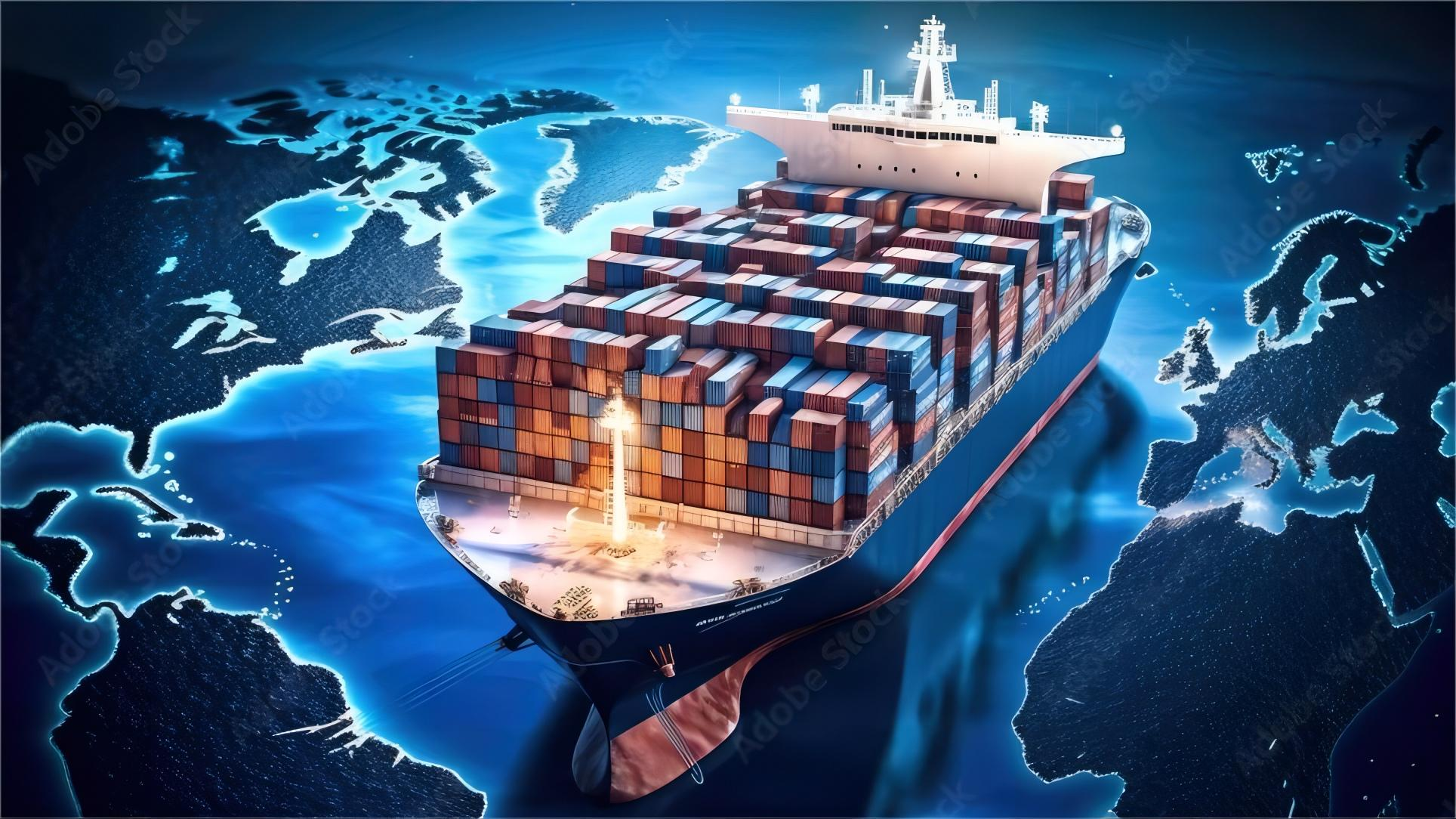 Global logistics network connecting China to Amazon FBA warehouses