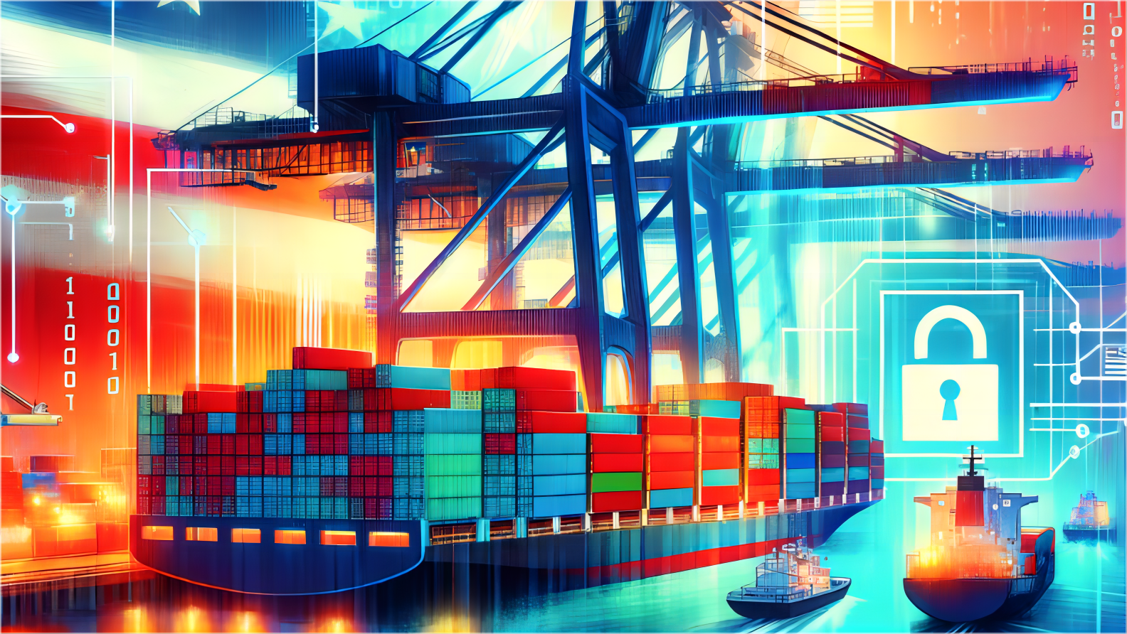 Cargo ship at a busy Chinese port representing shipping rates from China