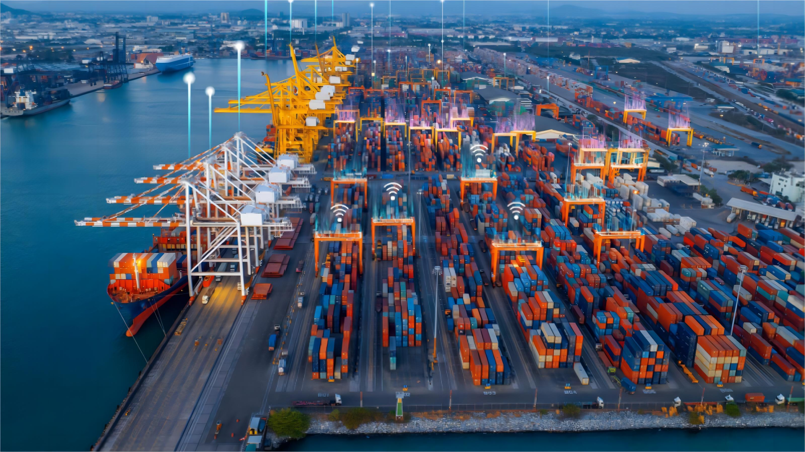 Container ship at a busy Chinese port representing cargo insurance China needs