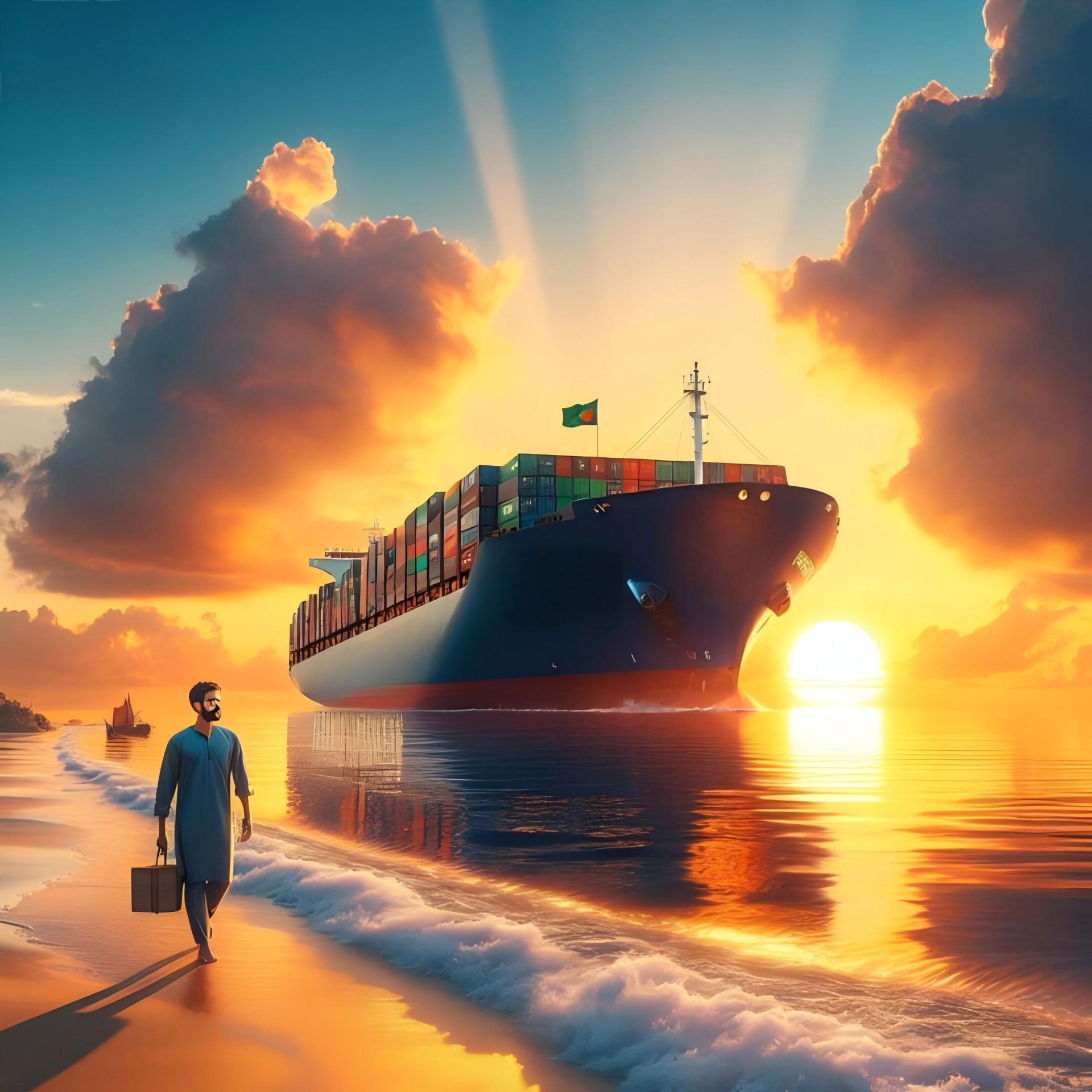 Logistics professional checking consolidated cargo documentation in a Shanghai port